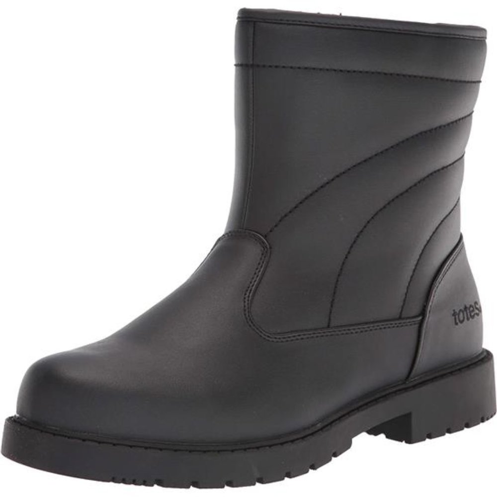 Men's Luke Winter Boots With Zipper Faux Leather Waterproof Upper Commuter Shoes